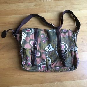 Floral Fossil Messenger Bag
